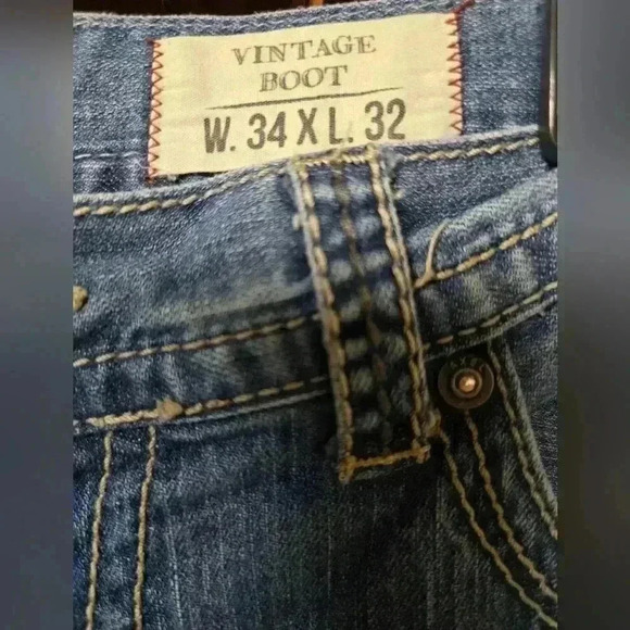 TK Axel Vintage Distressed Boot Jean 34x32 - Picture 3 of 6